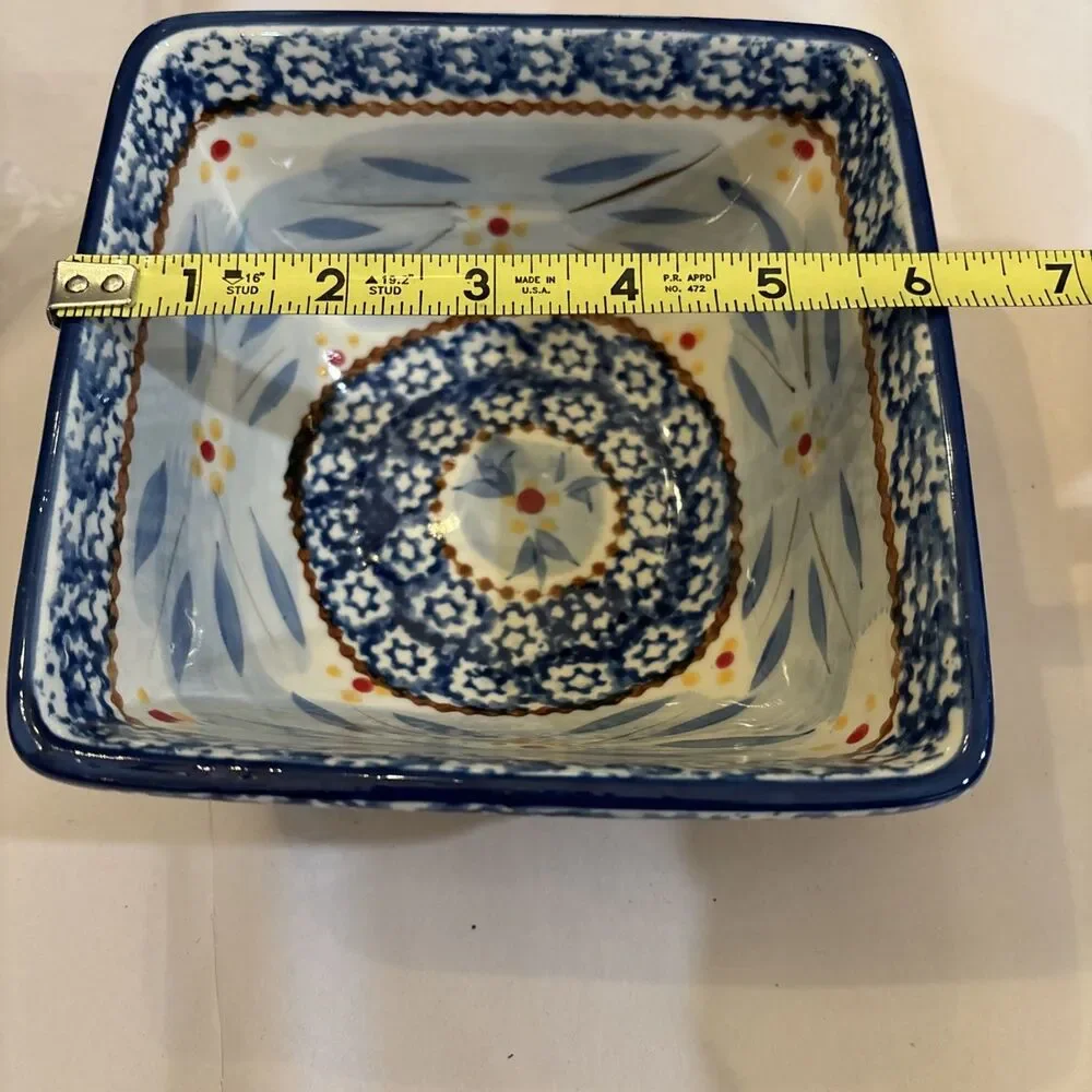 Temp-tations By Tara Old World Blue 1.0 Qt Bowl and Lid Serving Dish Decorative